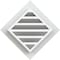 Ekena Millwork Diamond Gable Vent Functional, PVC Gable Vent w/ 1" x 4" Flat Trim Frame, 12"W x 12"H GVPDI12X1201FUN - alternate 5